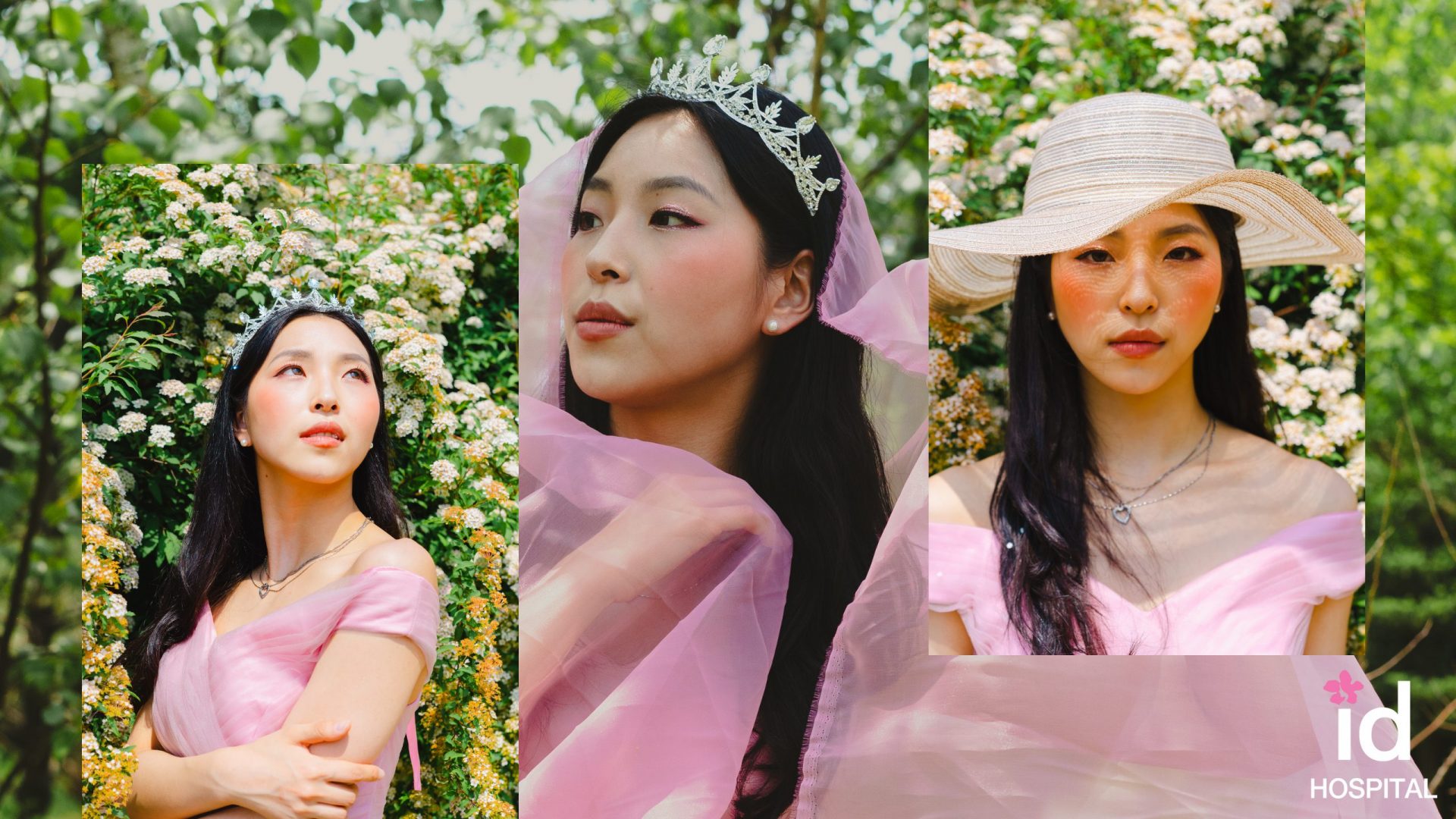 Beautiful Asian Woman Pink Dress