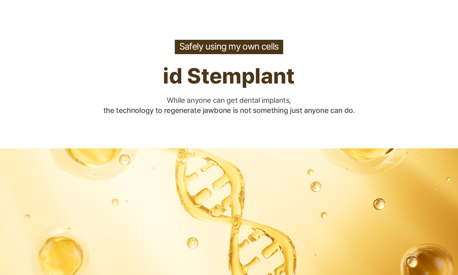 id Stemplant stem cell dental implant introduction with safety emphasis