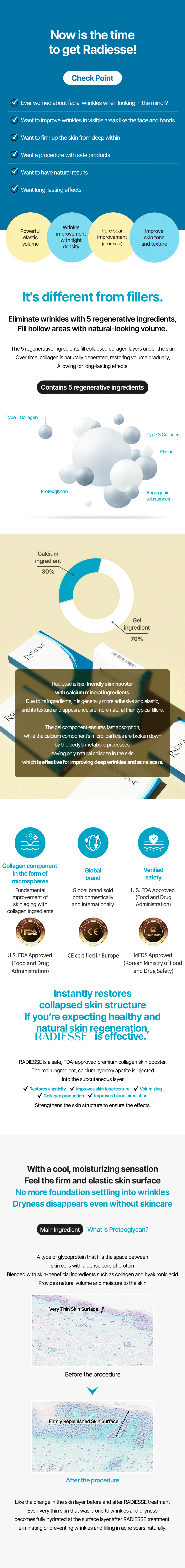 Radiesse collagen skin booster for lifting, wrinkle improvement, and volume restoration at ID Dermatology